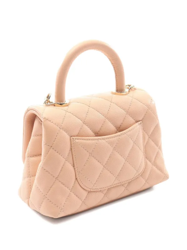 CHANEL Pre-Owned 2021 Coco Handle XXS Tote Bag Neutrals