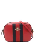 Gucci Pre-Owned 2000s bee stripe shoulder bag - Red