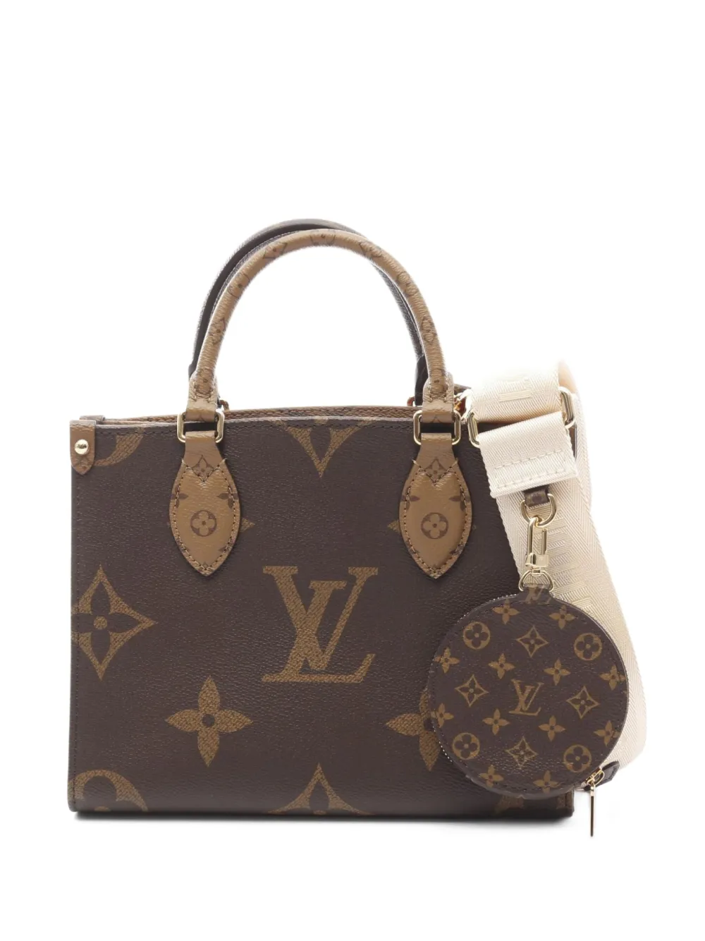 Louis Vuitton Pre-Owned 2010 オン ザ ゴー PM ハンドバッグ - ブラウン Louis Vuitton Pre-Owned 2010 オン ザ ゴー PM ハンドバッグ - ブラウン