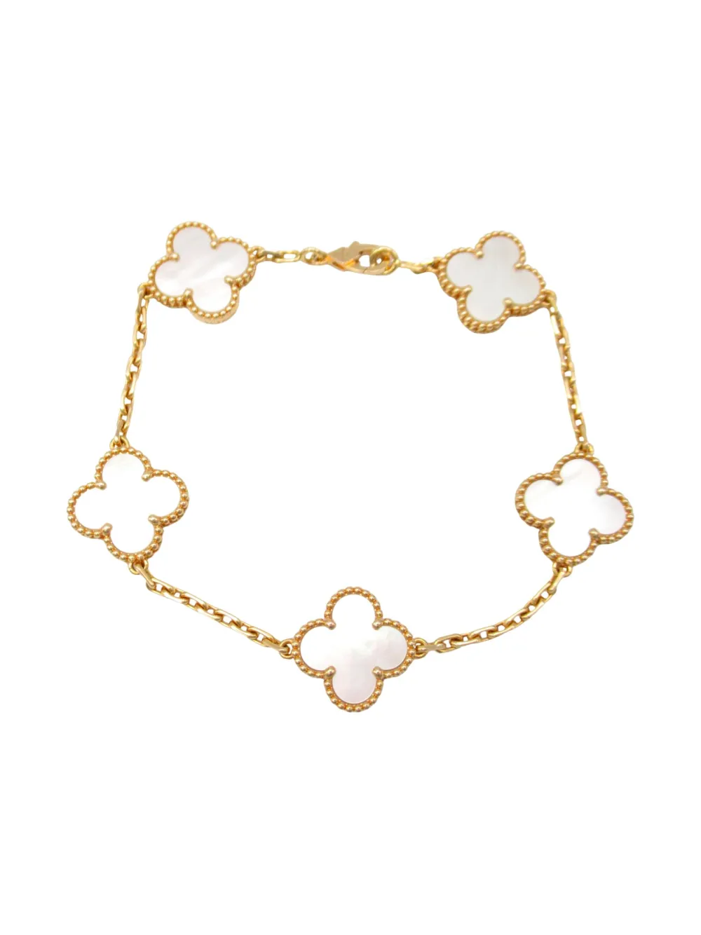 Van Cleef & Arpels 2010s 18K rose gold semi-custom Alhambra Bless 5 motifs bracelet | Pink | Image 1