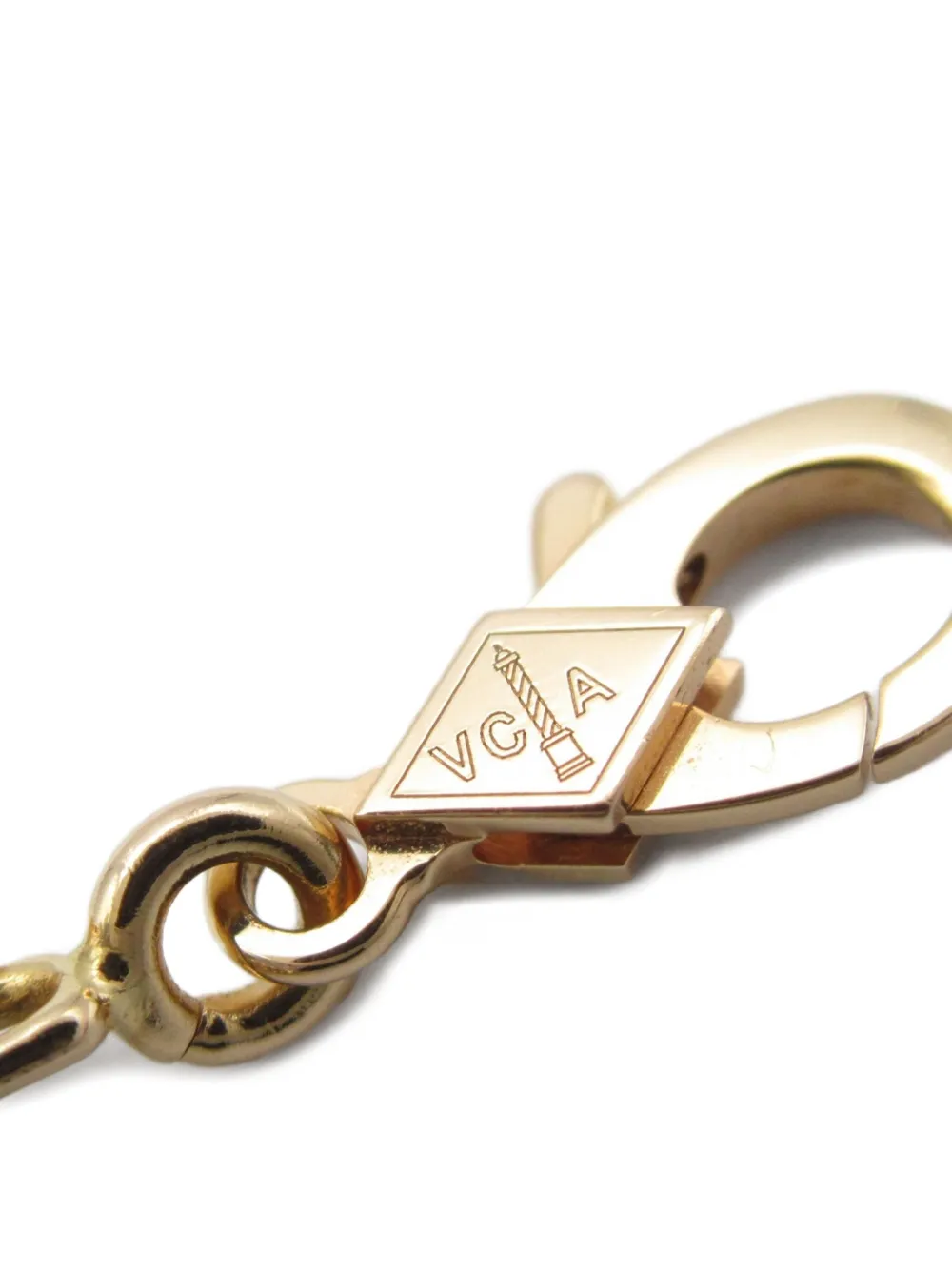 Pre-owned Van Cleef & Arpels 2010s 18k Rose Gold Semi-custom Alhambra Bless 5 Motifs Bracelet In Pink