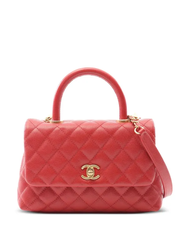 CHANEL Pre-Owned 2017-2018 Coco Handle Leather Shoulder Bag