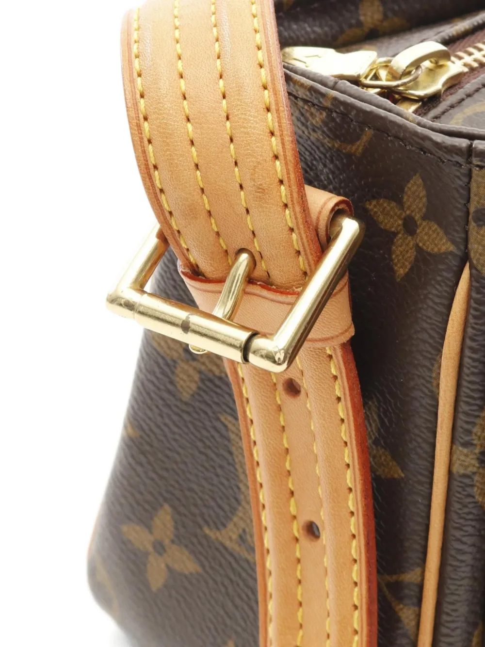 Pre-owned Louis Vuitton 2005 Vivacite Mm Zip Shoulder Bag In Brown