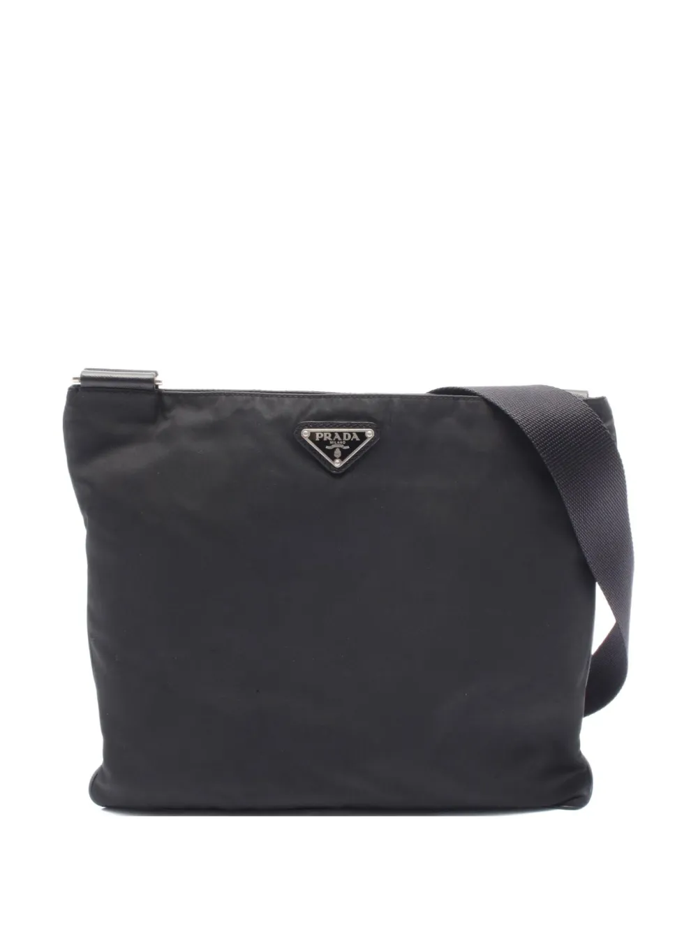 Prada Pre-Owned 2000s トライアングルロゴ ショルダーバッグ - ブラック Prada Pre-Owned 2000s トライアングルロゴ ショルダーバッグ - ブラック