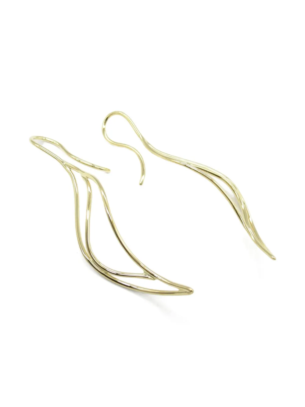 Tiffany & Co. Pre-Owned 2010s 18K yellow gold small Wave earrings | Image 2