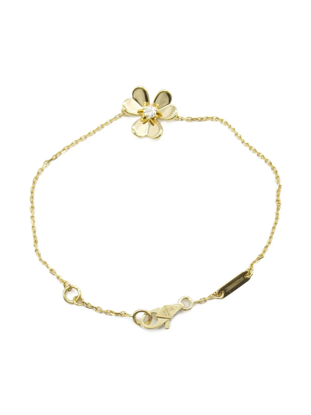 Pre-owned Van Cleef & Arpels 2010s 18k Yellow Gold Frivolmini Diamond Bracelet