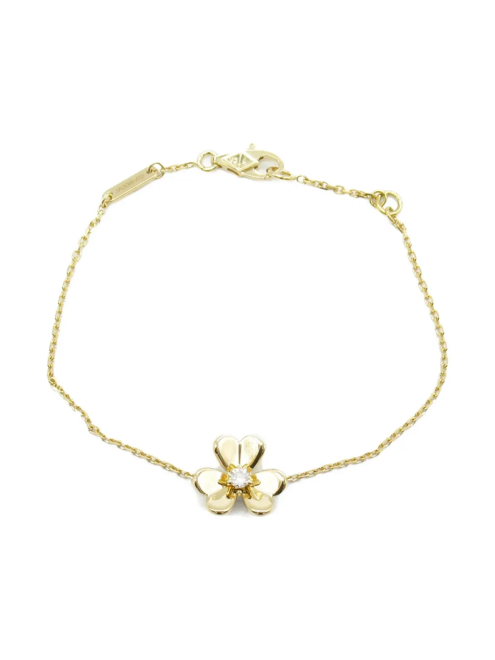 Pre-owned Van Cleef & Arpels 2010s 18k Yellow Gold Frivolmini Diamond Bracelet