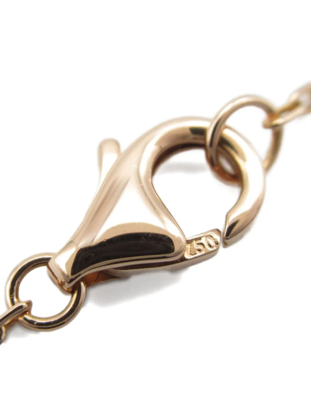 Pre-owned Cartier 2010s 18k Rose Gold Juste Un Clou Diamond Necklace