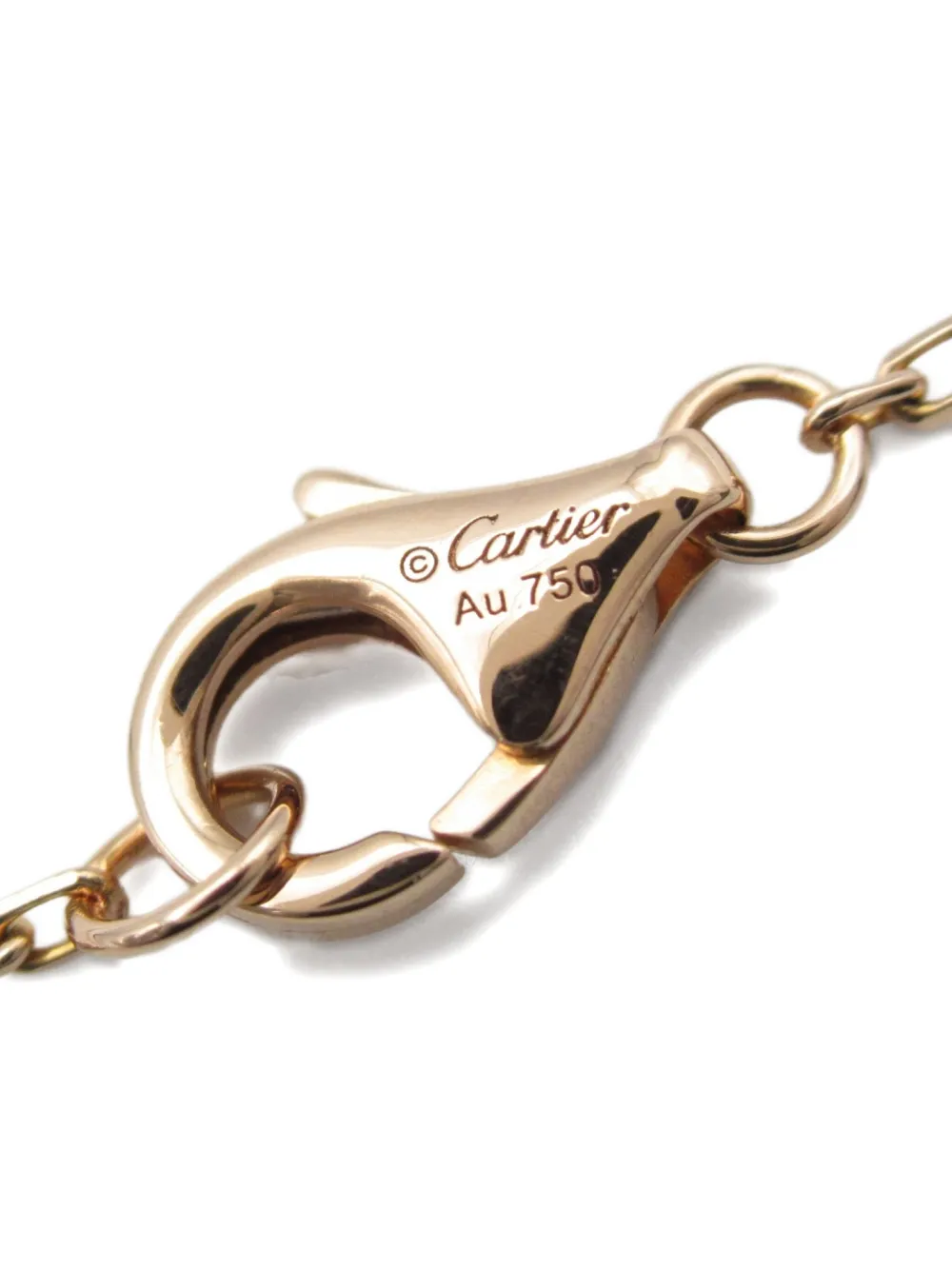 Pre-owned Cartier 2010s 18k Rose Gold Juste Un Clou Diamond Necklace