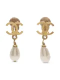 CHANEL Pre-Owned 1986-1988 gold-plated earrings
