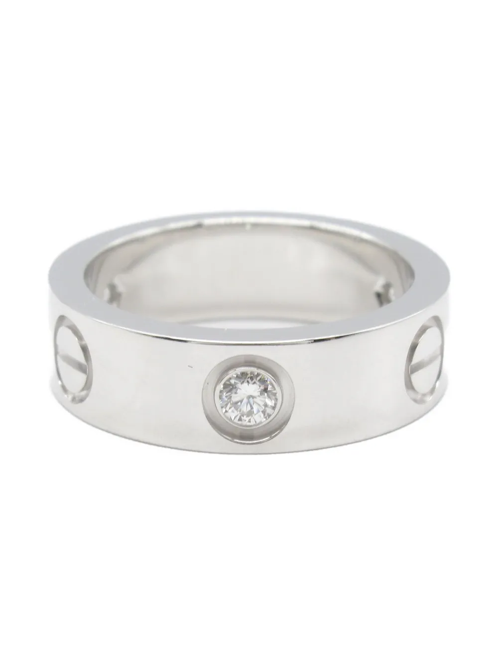 Cartier 2010s 18K white Love gold diamond ring - シルバートーン Cartier 2010s 18K white Love gold diamond ring - シルバートーン
