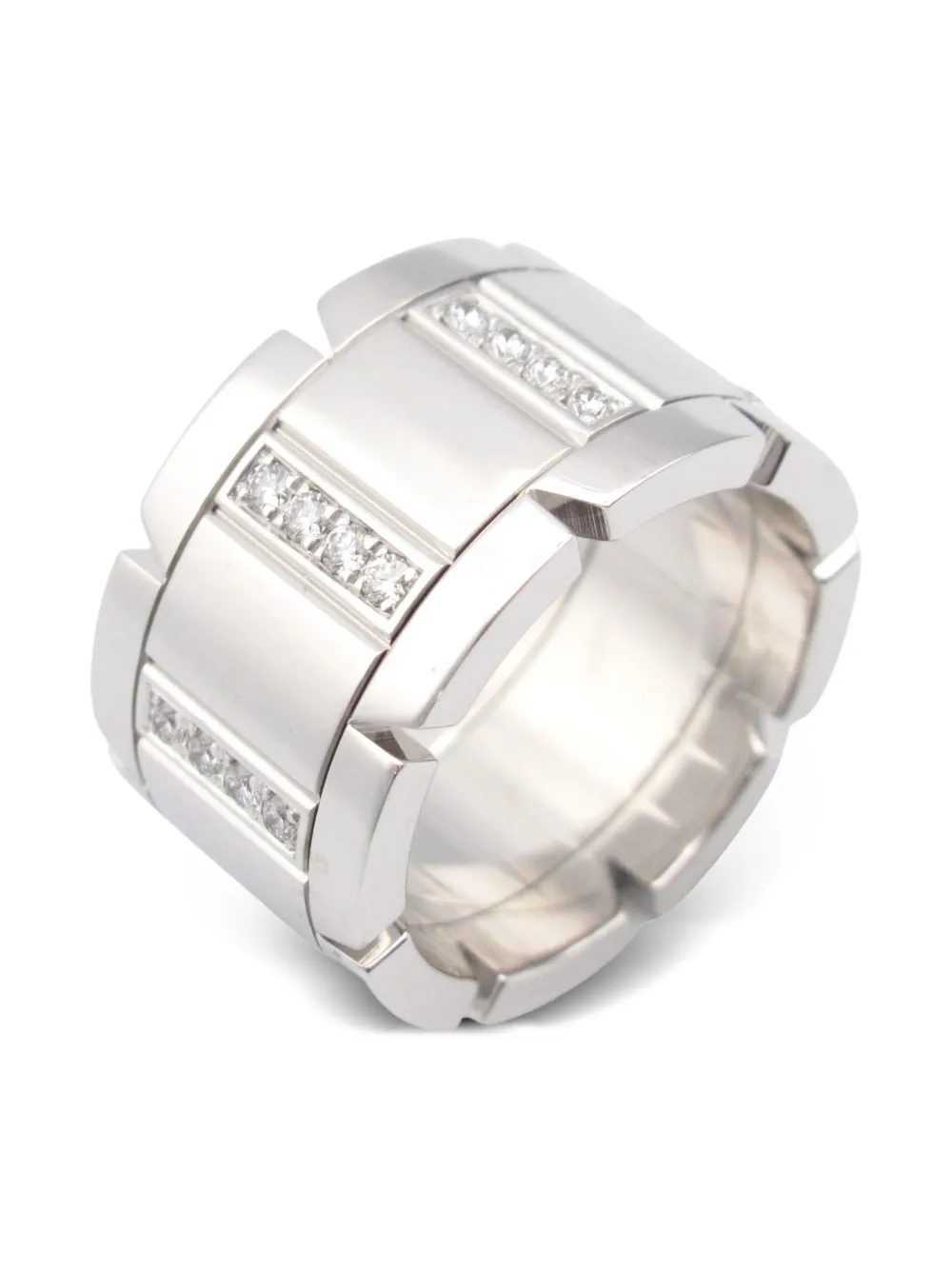 Cartier 2010s 18K white gold large Tank Française diamond ring | Pre-Owned | Image 2
