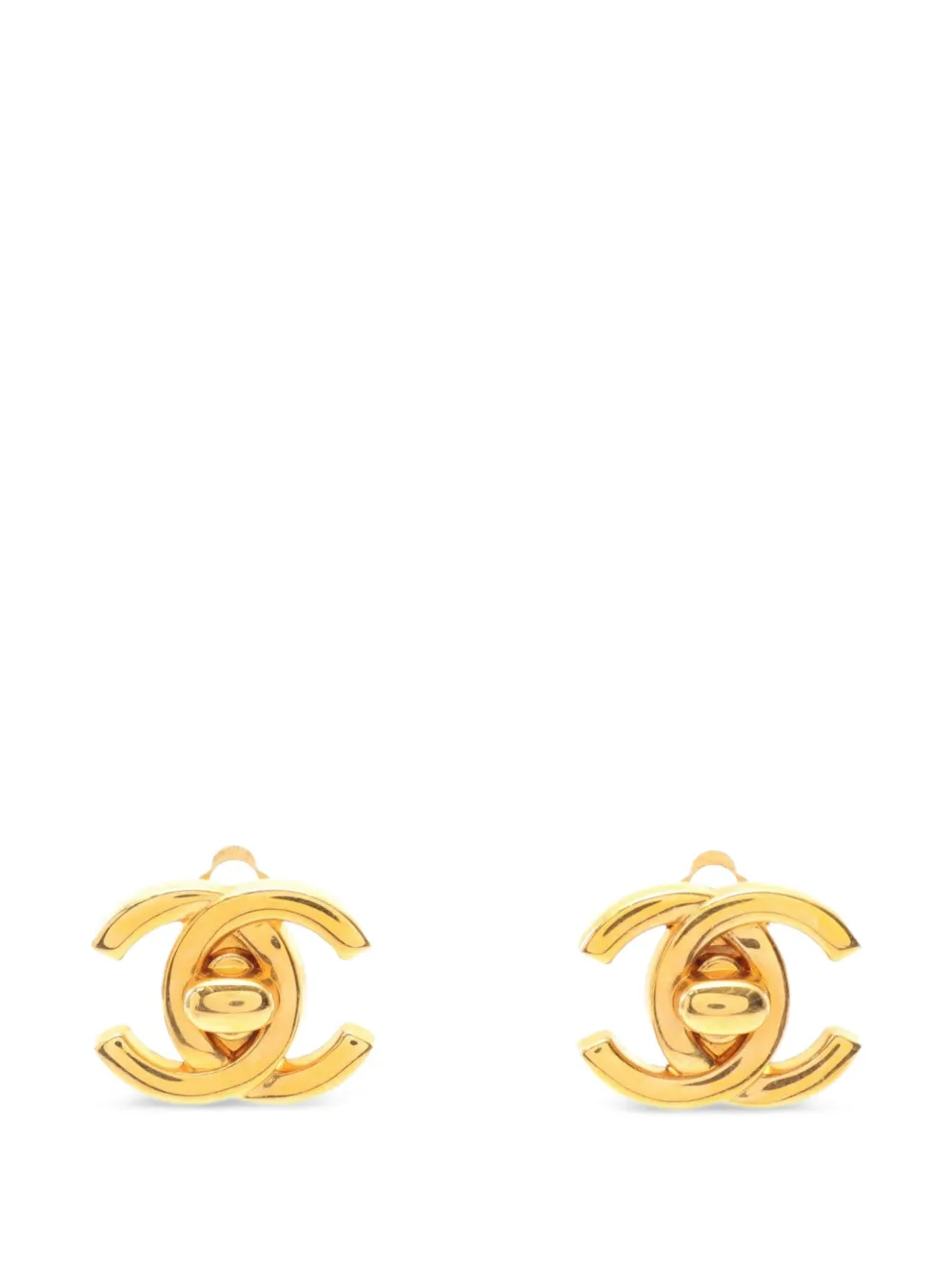CHANEL Pre-Owned 1986-1988 Coco Mark earrings | Gold | Image 1