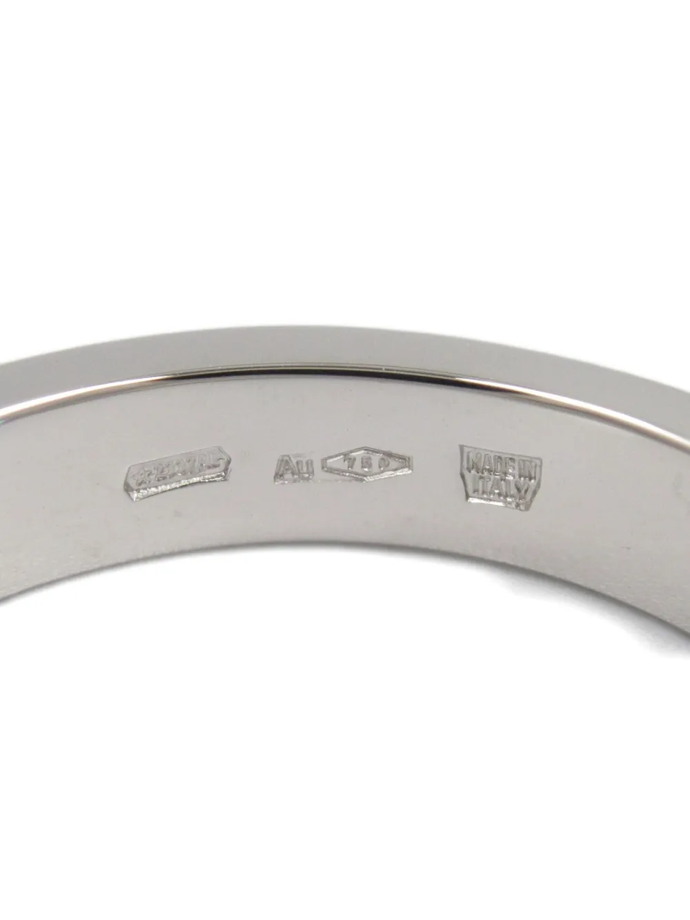 Pre-owned Bvlgari 2010s 18k White Gold B-zero1 Diamond Ring In Silver