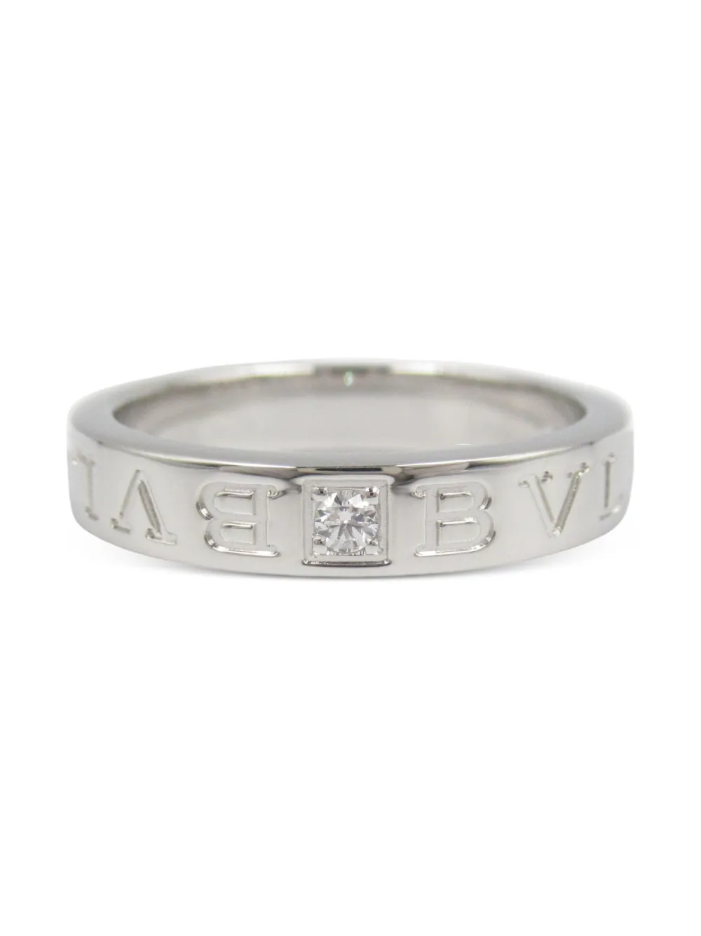 Bvlgari Pre-Owned 2010s ビー ゼロワン ダイヤモンド リング 18Kホワイトゴールド - シルバートーン Bvlgari Pre-Owned 2010s ビー ゼロワン ダイヤモンド リング 18Kホワイトゴールド - シルバートーン