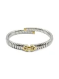 Bvlgari Pre-Owned 2010s 18K yellow gold Doppio Cuore spiral bangle - Silver