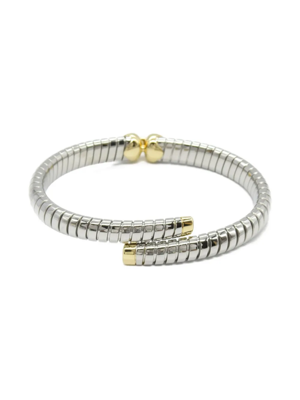 Bvlgari Pre-Owned 2010s 18K yellow gold Doppio Cuore spiral bangle | Image 2