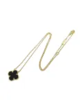 Van Cleef & Arpels 2010s 18K yellow gold Alhambra onyx necklace