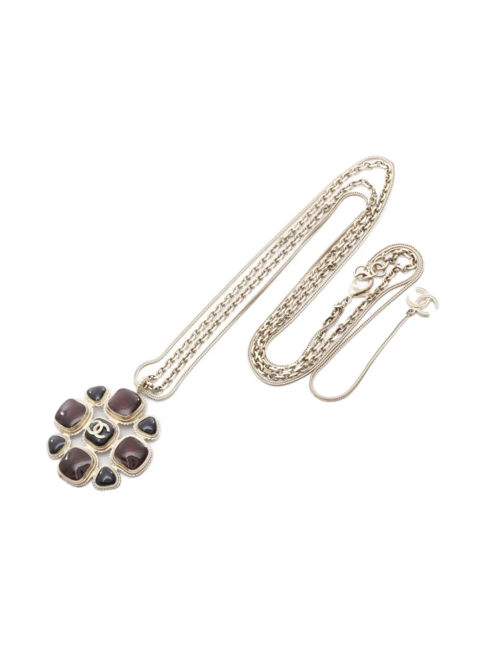 CHANEL Pre-Owned 1986-1988 Coco Mark necklace - ゴールドトーン CHANEL Pre-Owned 1986-1988 Coco Mark necklace - ゴールドトーン