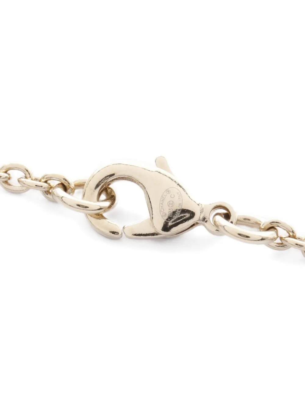 Pre-owned Chanel 1986-1988 Coco Mark Heart Necklace In Gold