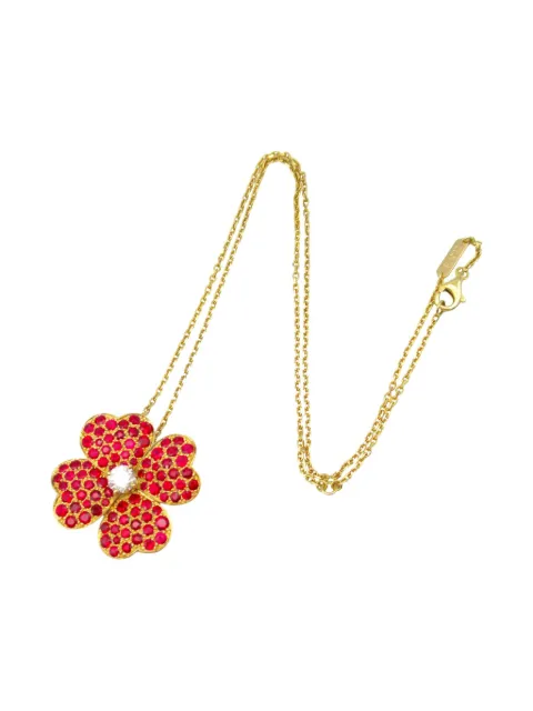 Van Cleef & Arpels 2010s 18K yellow gold Cosmos ruby and diamond necklace