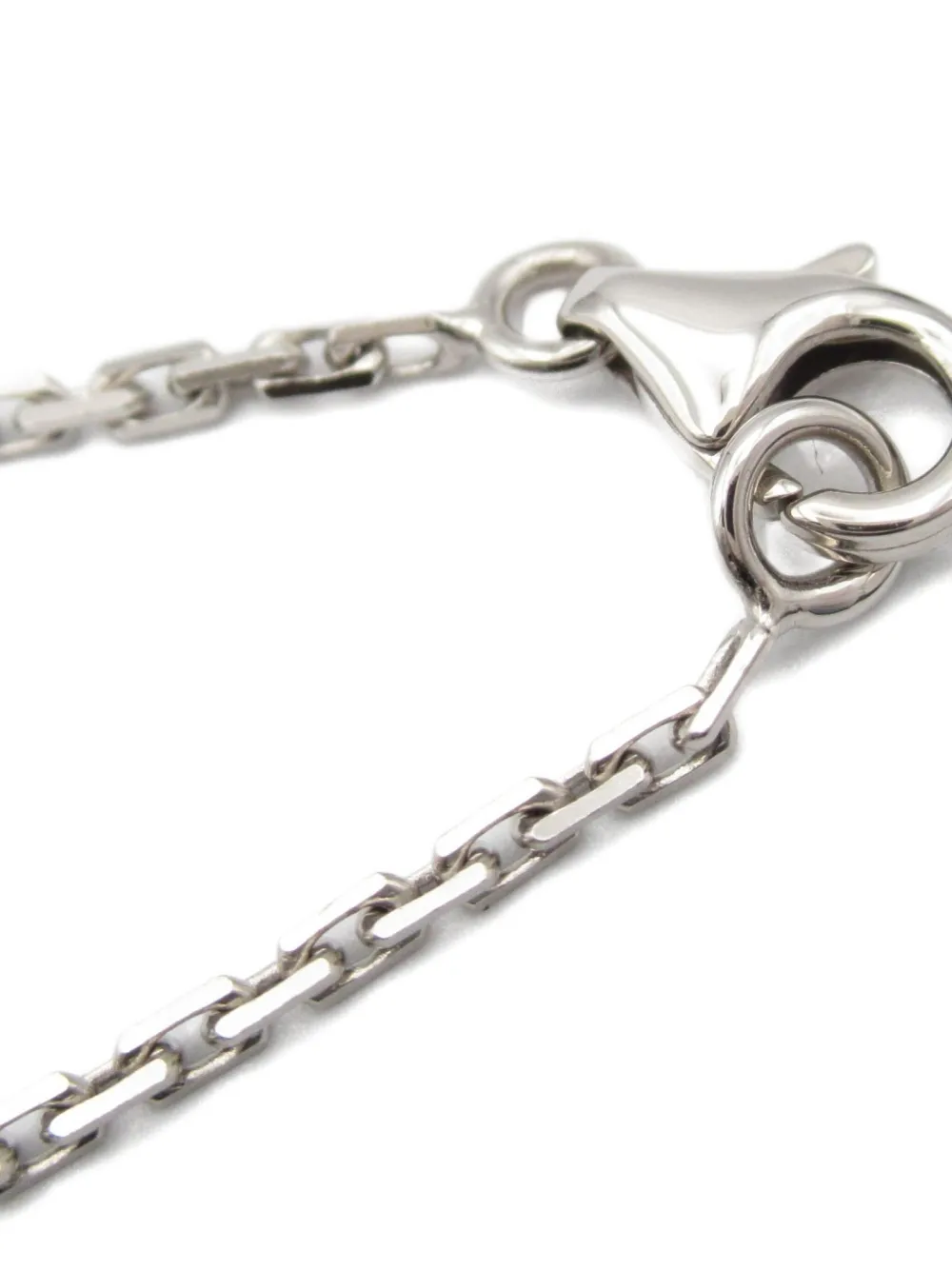 Pre-owned Cartier 2010s 18k White Gold Baby Love Diamond Necklace In Silver