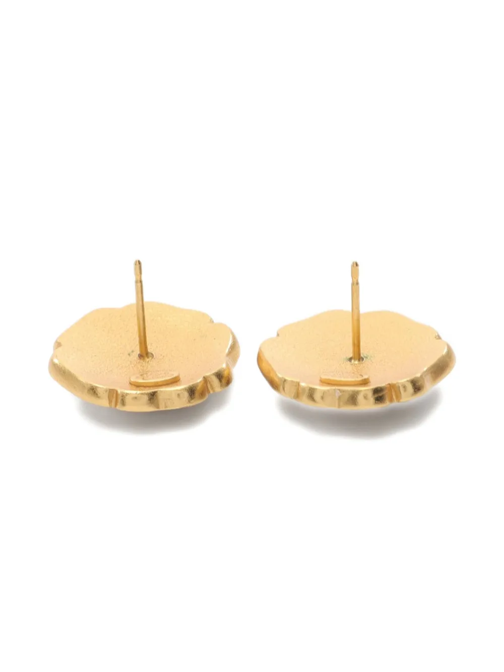 Pre-owned Chanel 1986-1988 Coco Mark Earrings In Gold