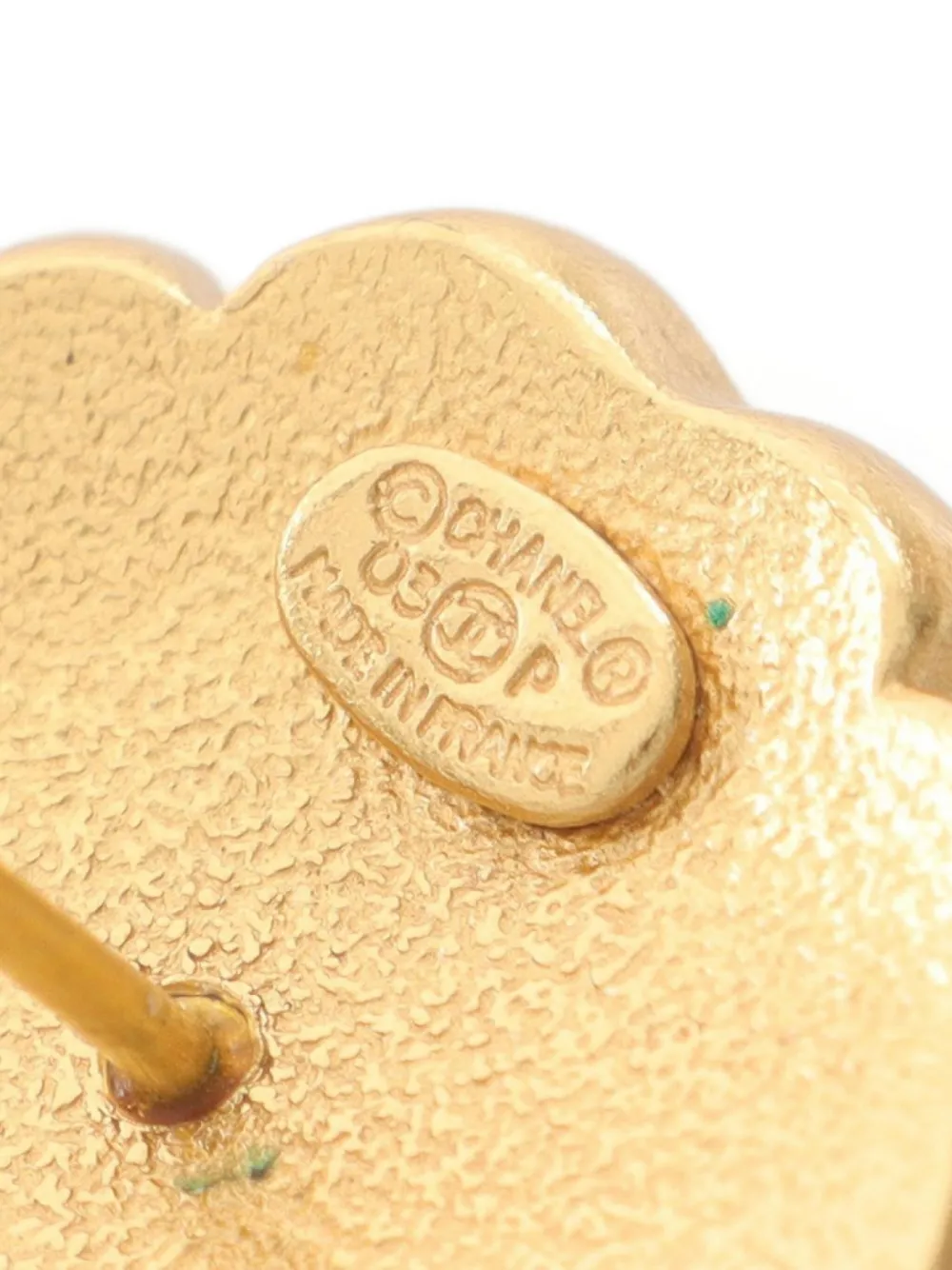 Pre-owned Chanel 1986-1988 Coco Mark Earrings In Gold