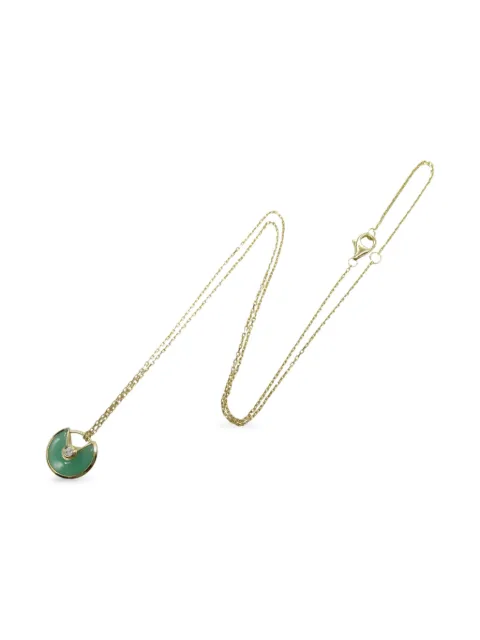 Cartier Collana Amulet de Cartier in oro giallo 18 carati con diamanti e crisoprasio anni 2010