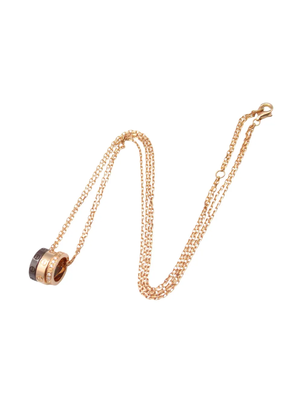 Cartier 2010s Love Three Hoop ネックレス 18Kローズゴールド - ピンク Cartier 2010s Love Three Hoop ネックレス 18Kローズゴールド - ピンク