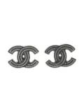 CHANEL Pre-Owned 1986-1988 coco mark earrings - Black