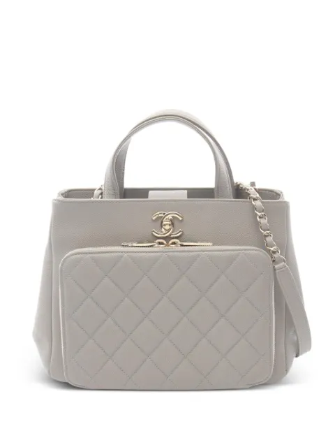 CHANEL Pre-Owned 2019 Business Affinity matelassé chain tote bag