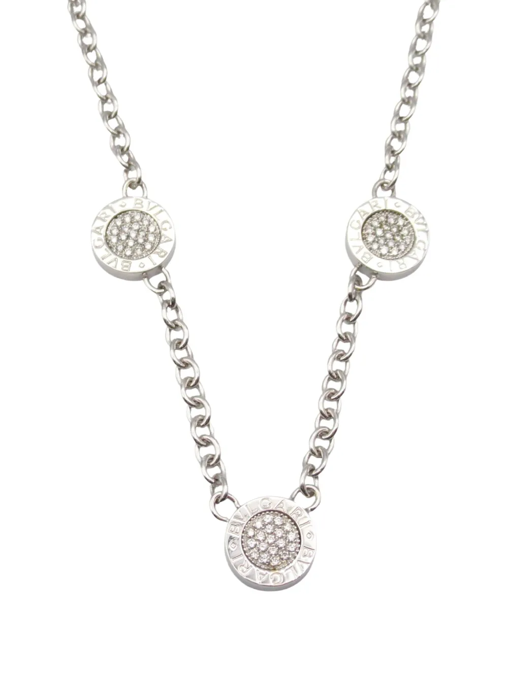 Bvlgari Pre-Owned 2010 18kt white gold onyx necklace | Pre-Owned | Image 2