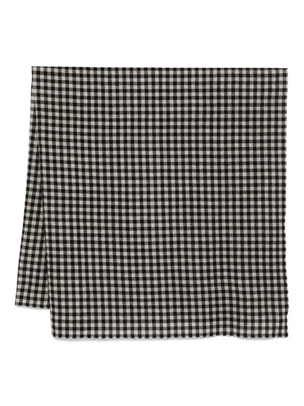gingham wool scarf
