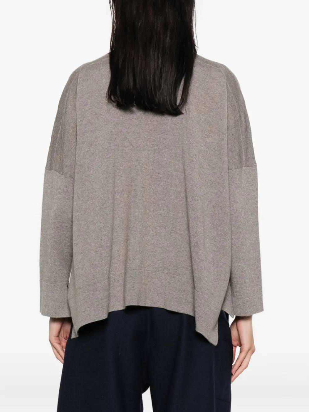 Daniela Gregis Wool Boat-neck Sweater In Gray