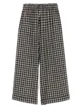 Daniela Gregis gingham-pattern trousers - Black