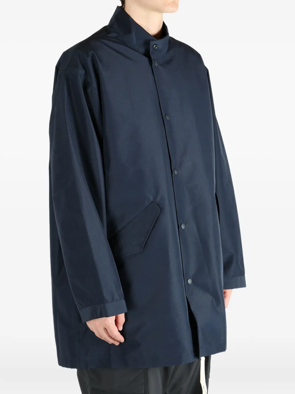 Nanamica snap-fastening patch-pocket coat Blauw