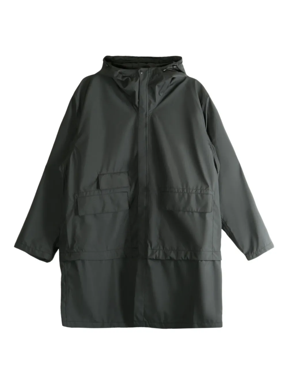 Nanamica hooded pocket coat Zwart