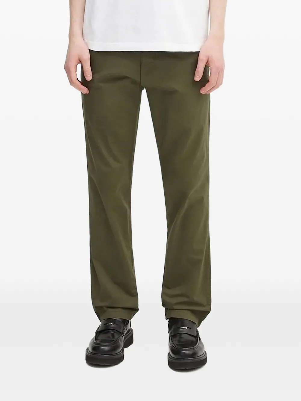 Carhartt WIP logo-patch straight-leg trousers Groen