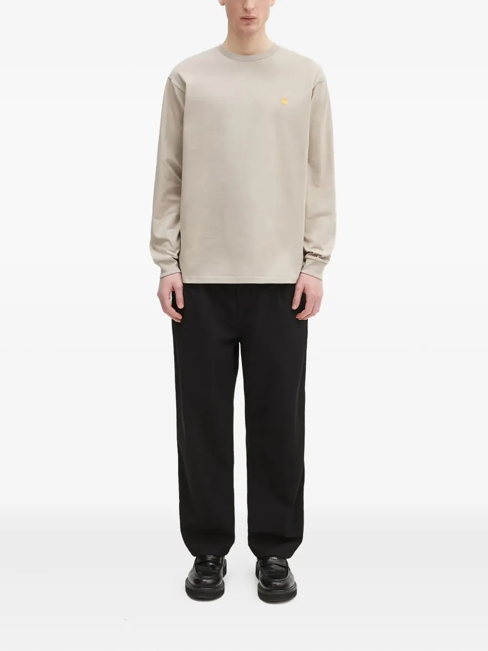 Carhartt WIP Albert geplooide broek met zak - Zwart