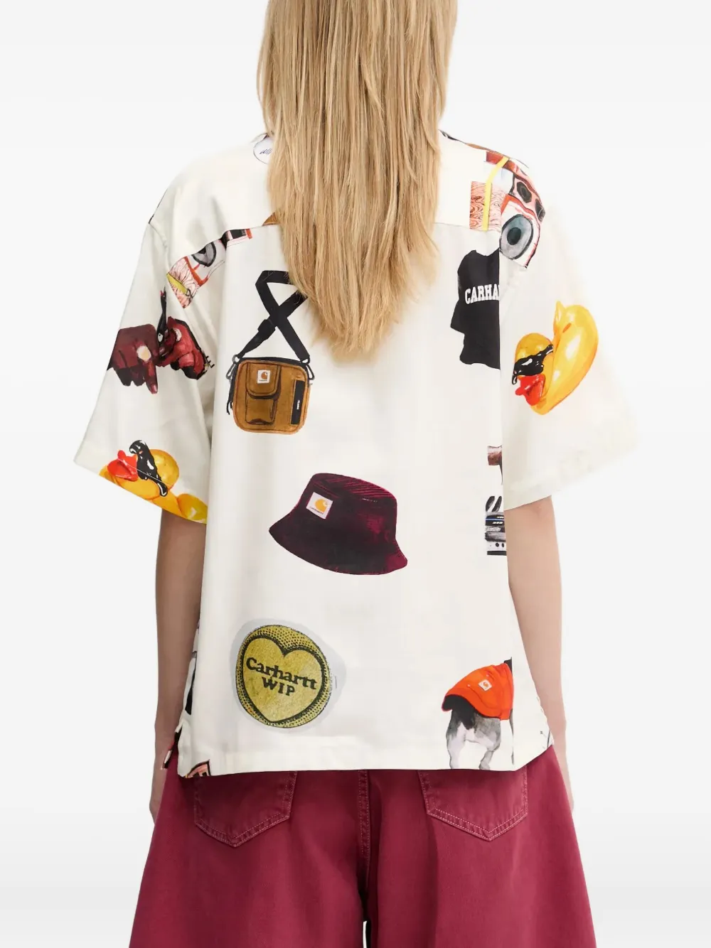 Carhartt WIP Jacob Rochester blouse met muziekprint Wit