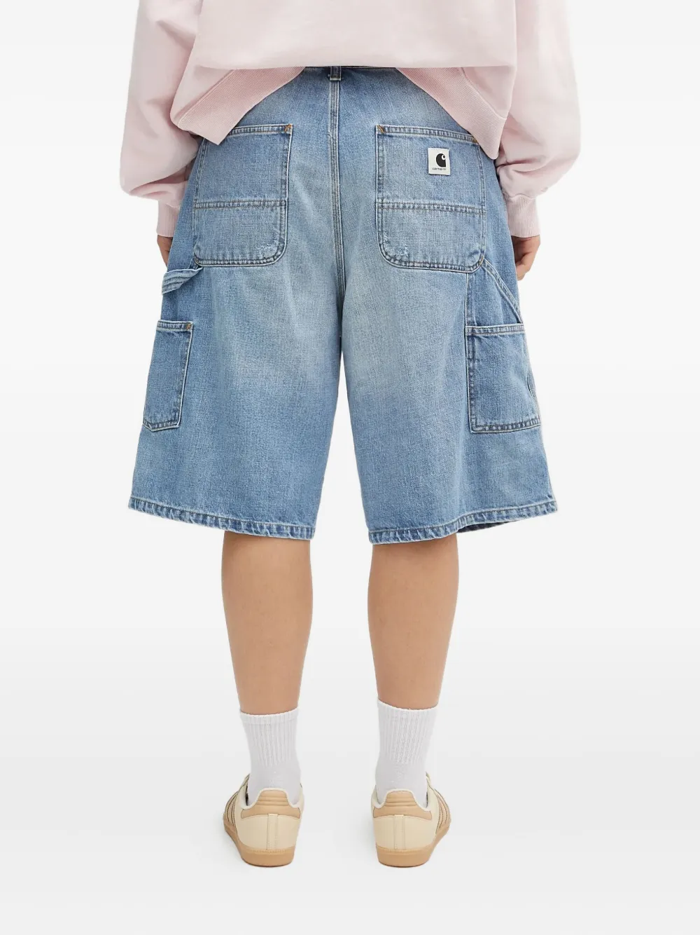 Carhartt WIP Brandon utility-pocket denim shorts Blauw