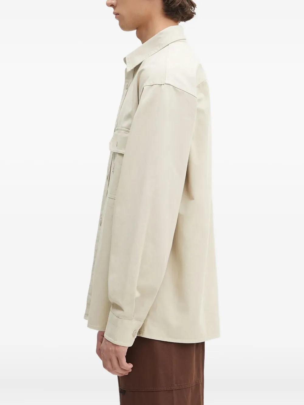 Carhartt WIP Reno overhemd met klepzak Beige