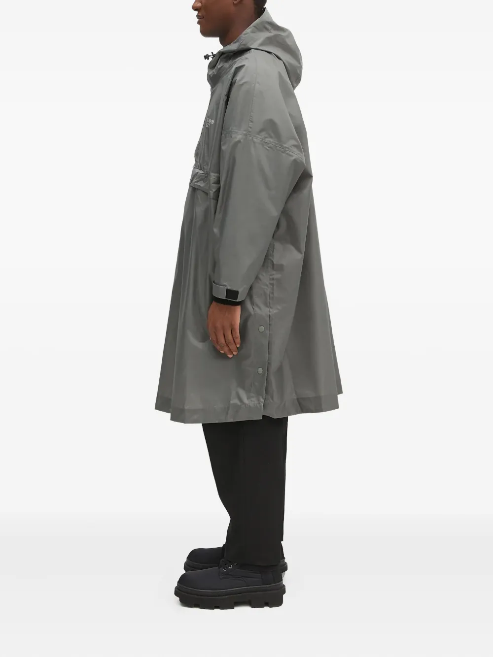 Carhartt Tour Hooded Drawstring Raincoat In Gray