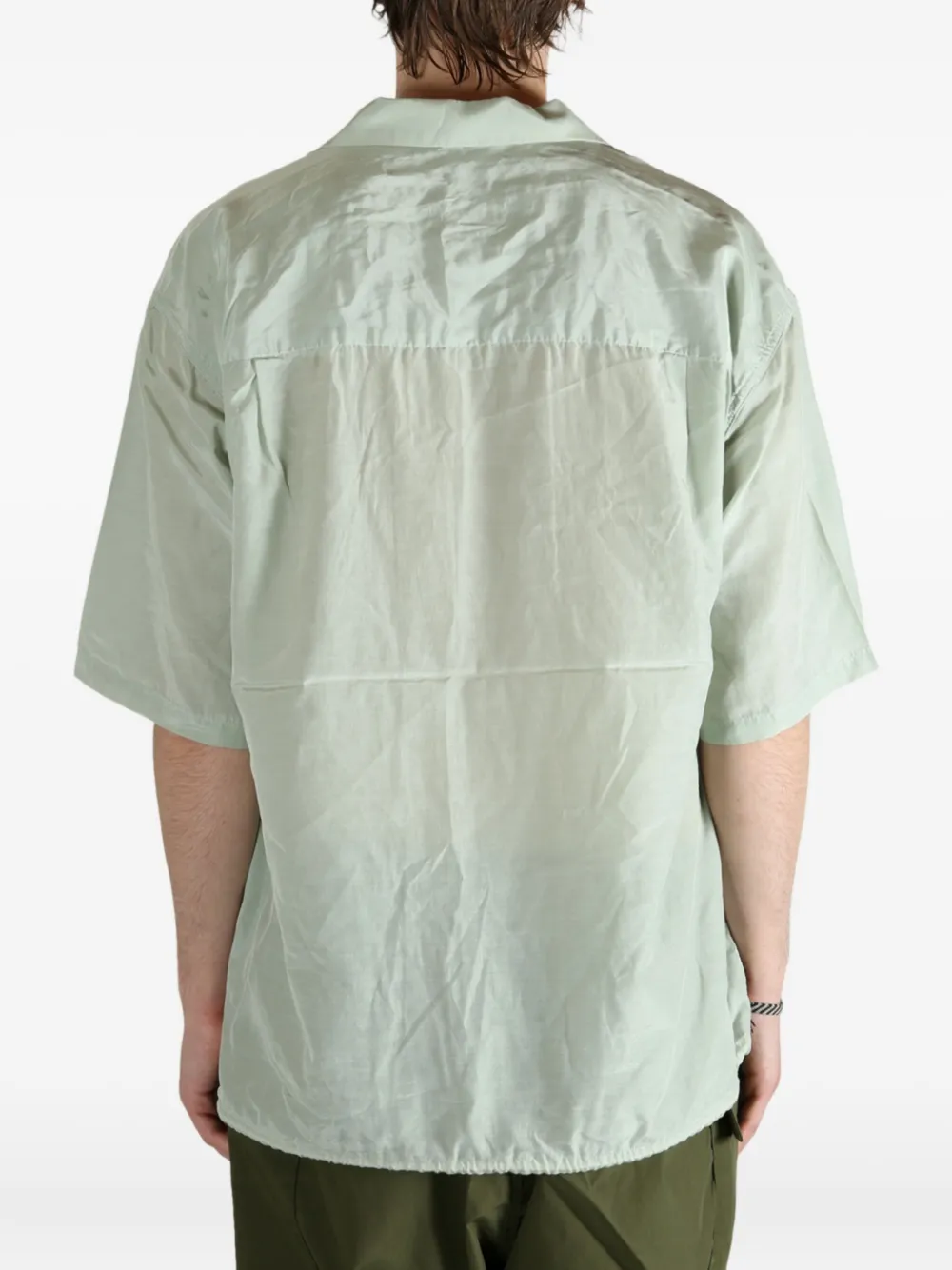 Nanamica Short-sleeve Button-down Shirt In Green