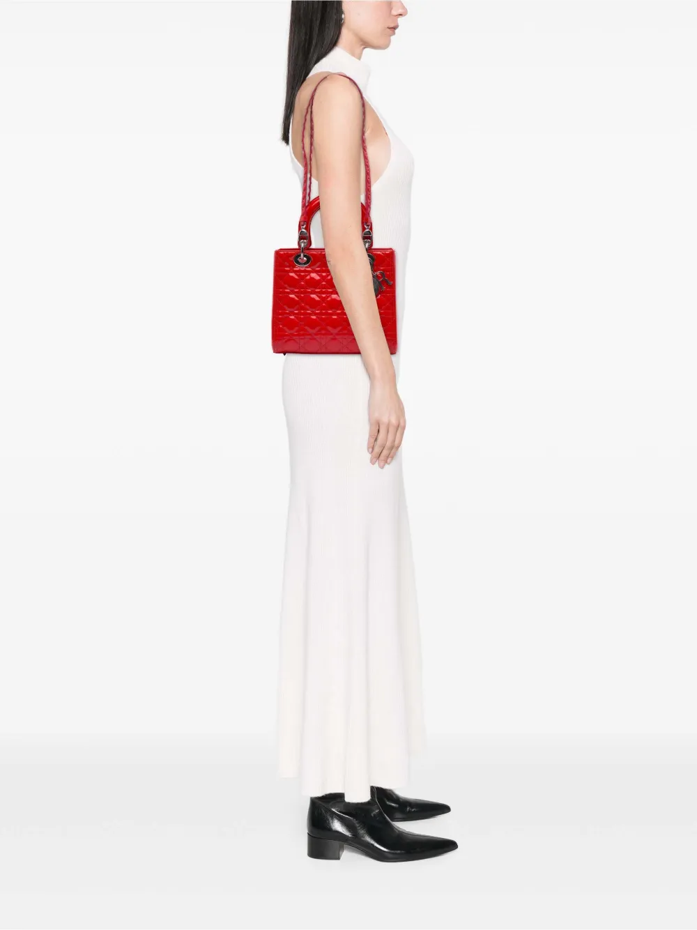 Christian Dior Pre-Owned 2010 Medium Patent Cannage Whipstitch Lady Dior satchel | Pre-Owned | Image 2