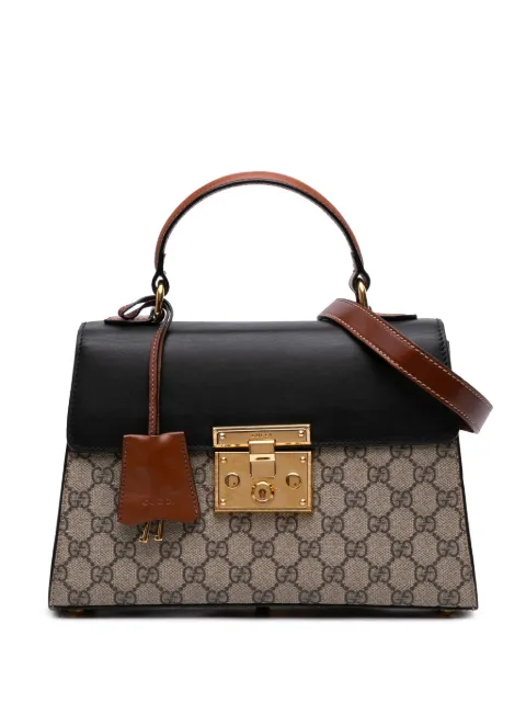 Gucci Pre-Owned 2016-2025 Small GG Supreme Padlock satchel