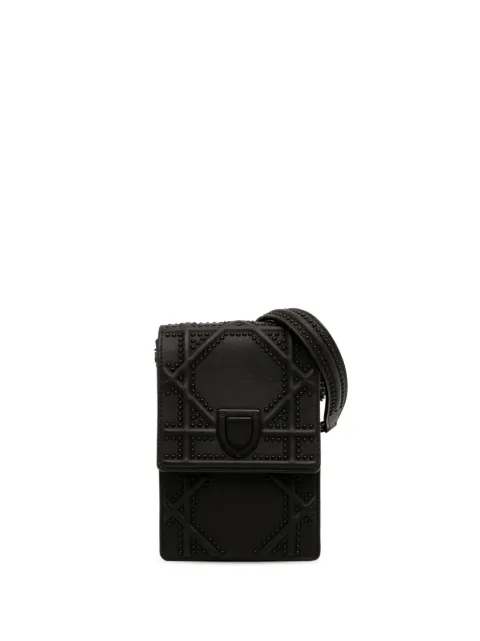 Christian Dior Pre-Owned 2018 Ultra Matte Calfskin Studded Vertical Diorama crossbody bag