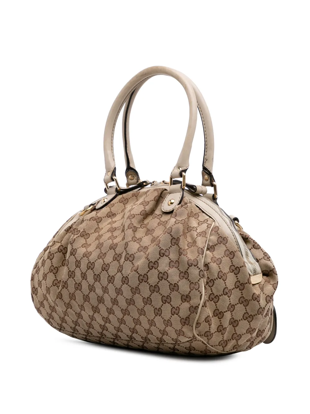 Pre-owned Gucci 2016-2025 Gg Canvas Sukey Satchel
