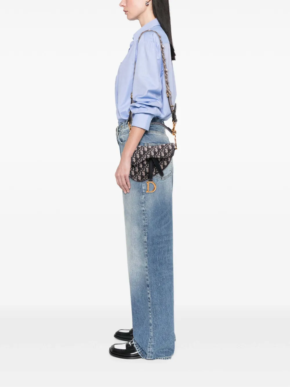 Christian Dior Pre-Owned 2019 Mini Oblique Canvas Saddle Bag satchel | Pre-Owned | Image 2